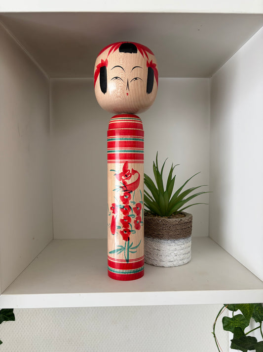 Vintage traditional Yamagata kokeshi by Seijiro Kobayashi (1926-)