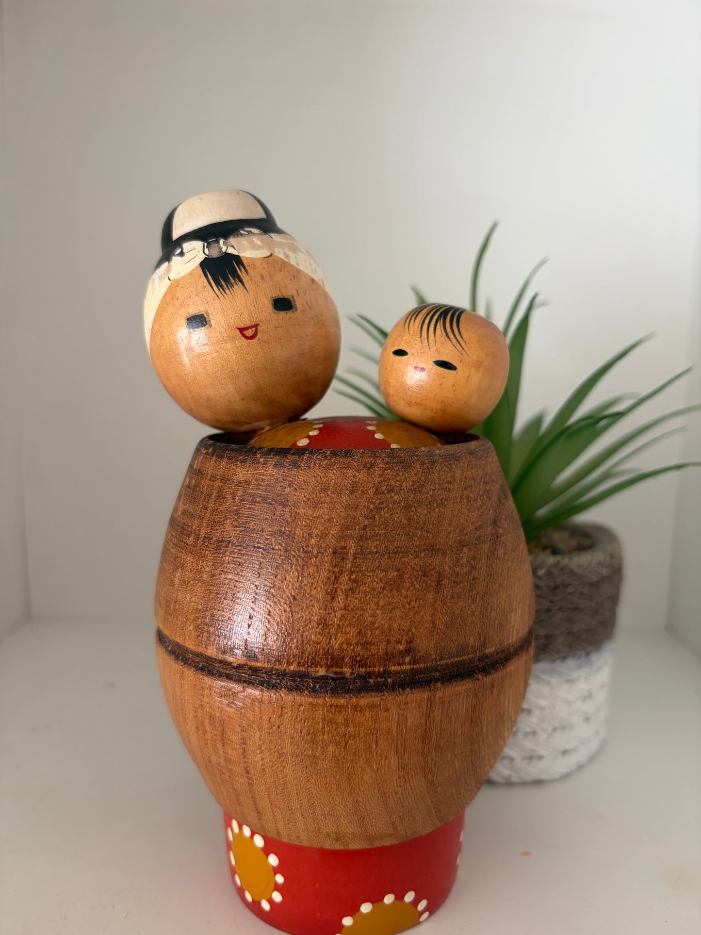 Vintage Sosaku kokeshi Mother and child