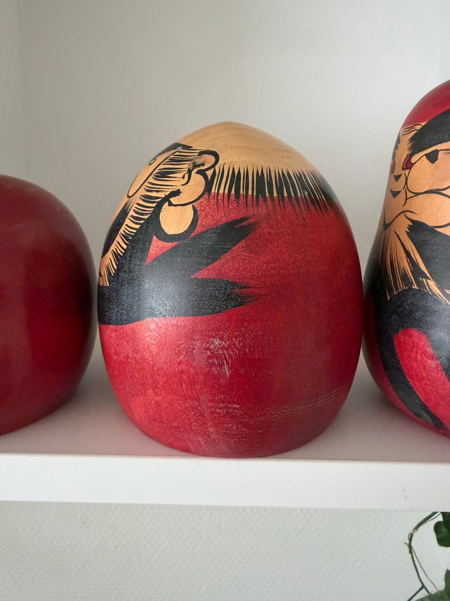 Complete first edition collection of 10 Daruma kokeshi by the Sony Family Club