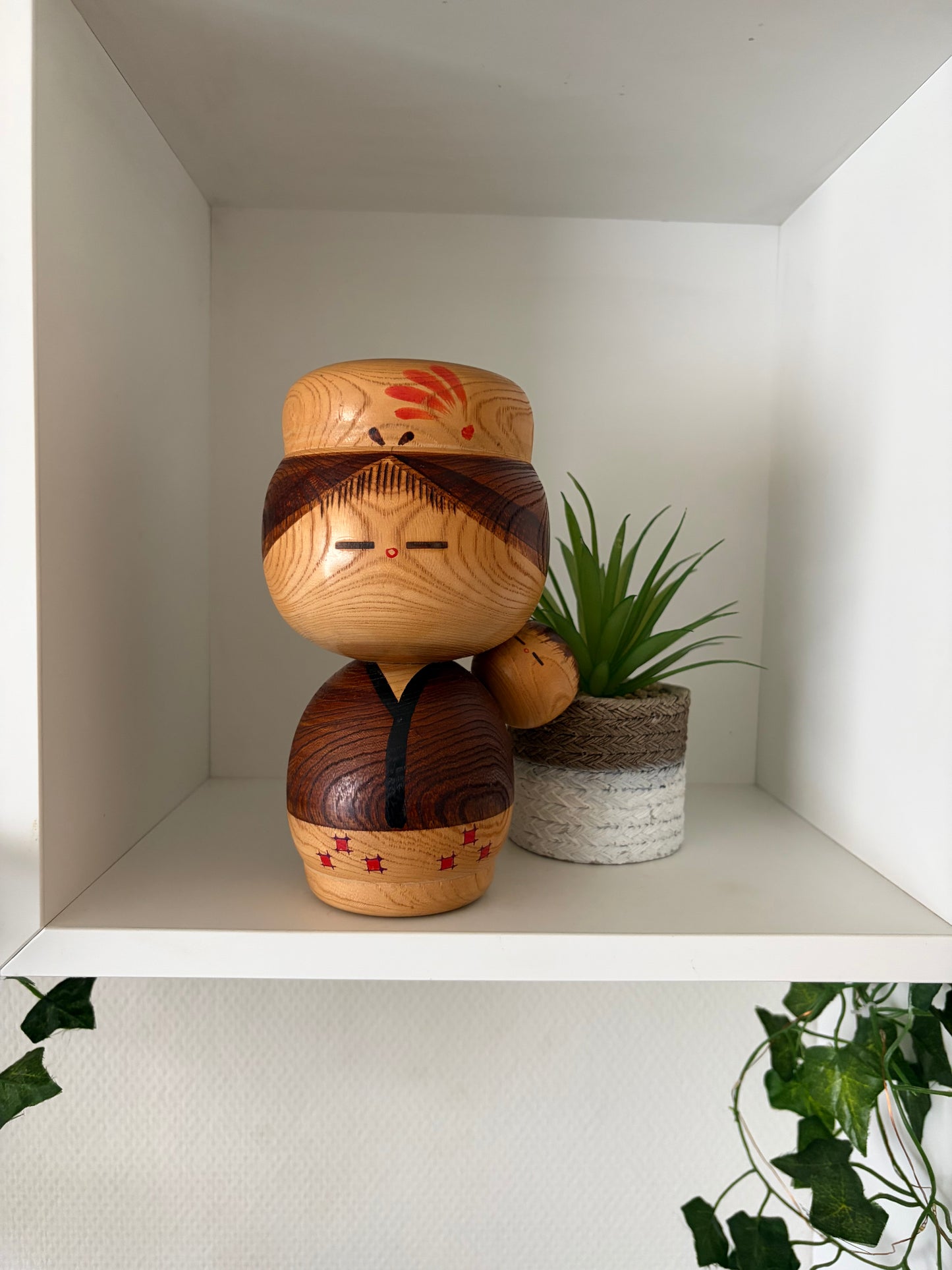 Rare Vintage chunky Mother and child kokeshi by Iwasaki Nobue