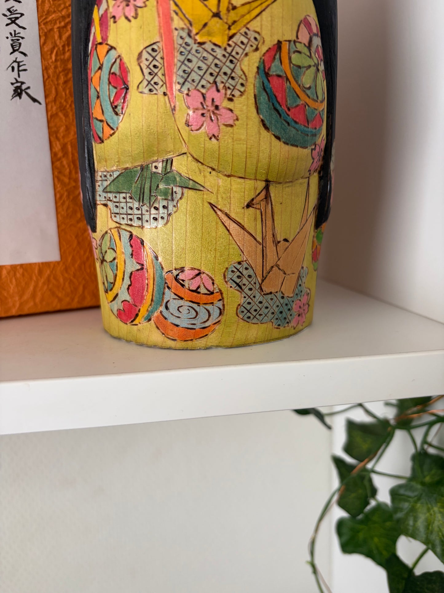 One of a kind kokeshi By Yuko Yamazaki- With box