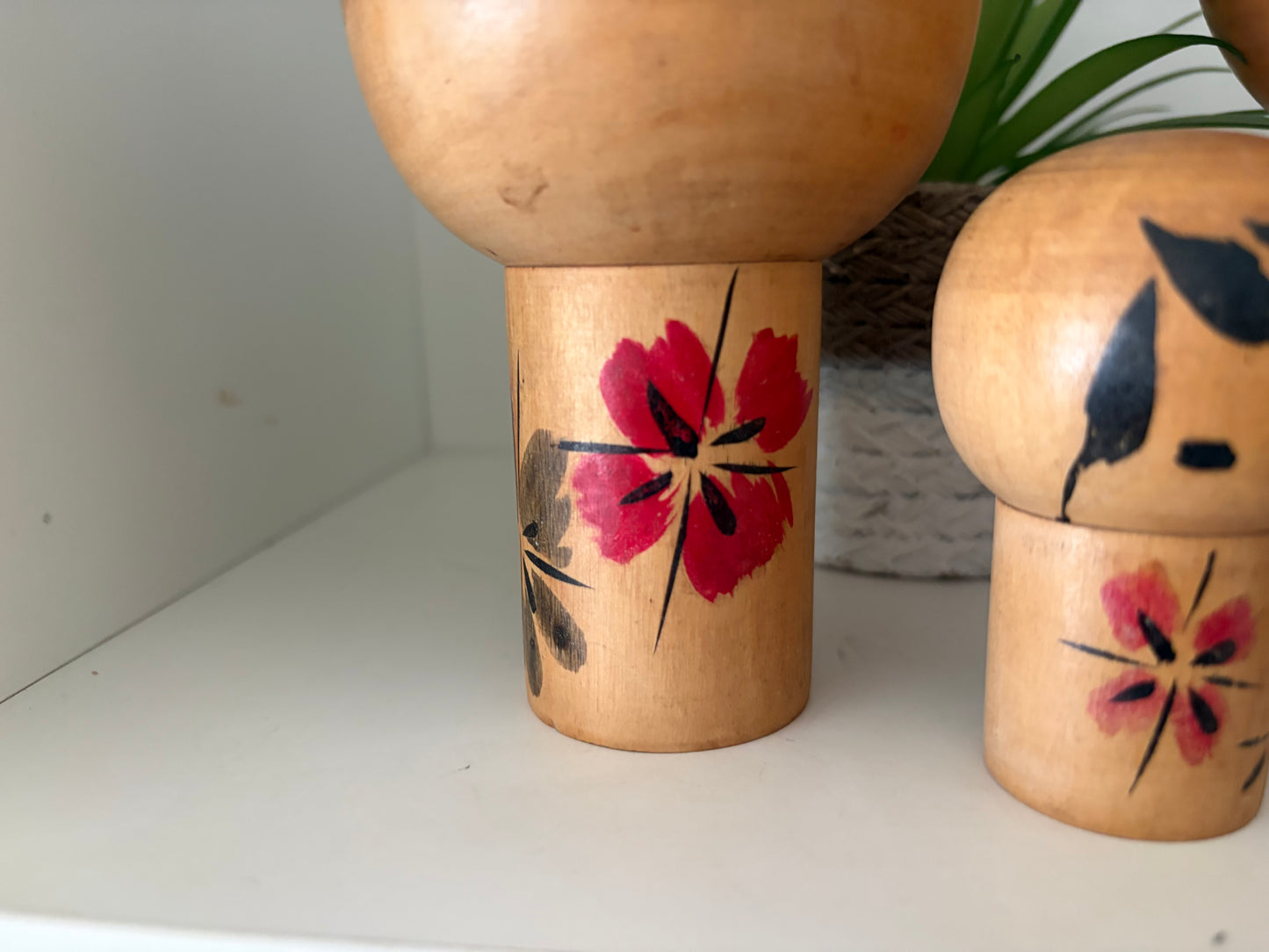 Rare Vintage set off two Creative Kokeshi by renowned artisan Ikuyoshi Yokozuka