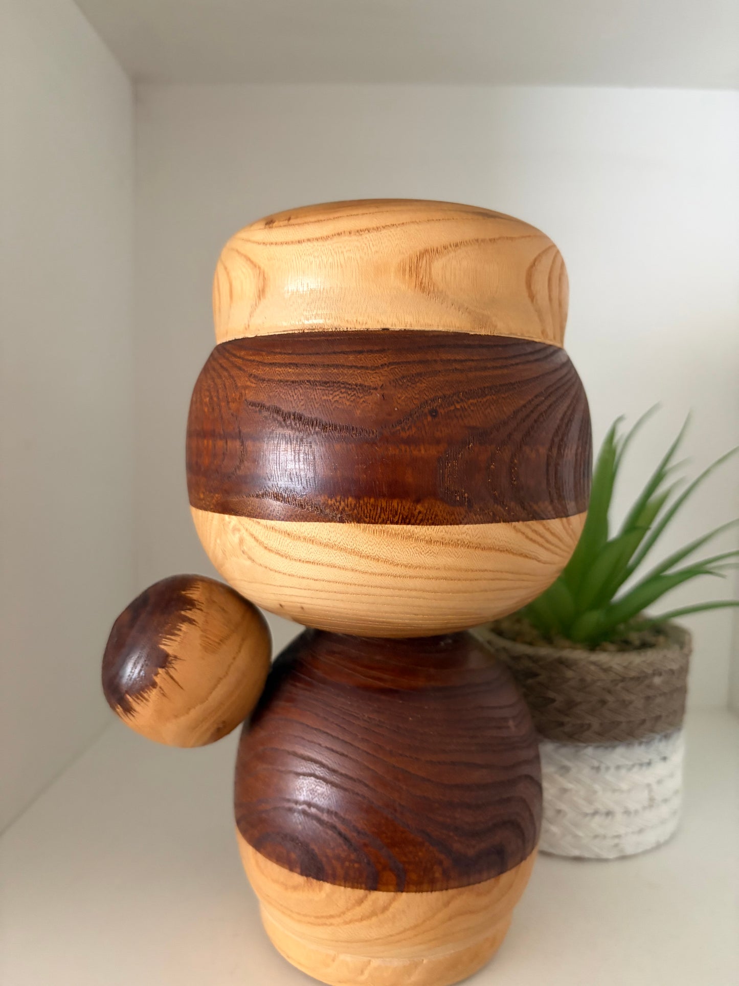 Rare Vintage chunky Mother and child kokeshi by Iwasaki Nobue