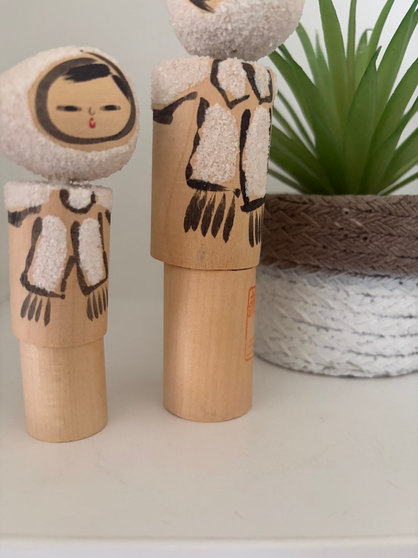 Vintage Mother and Child kokeshi by Kiyohara Takao