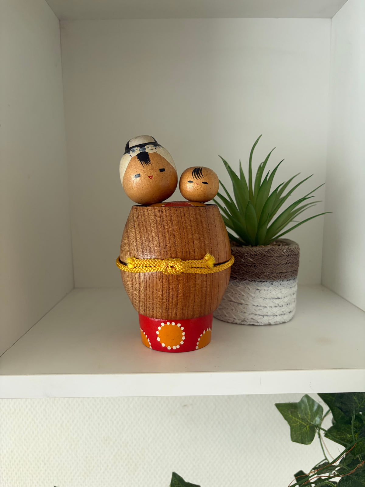 Vintage Sosaku kokeshi Mother and child