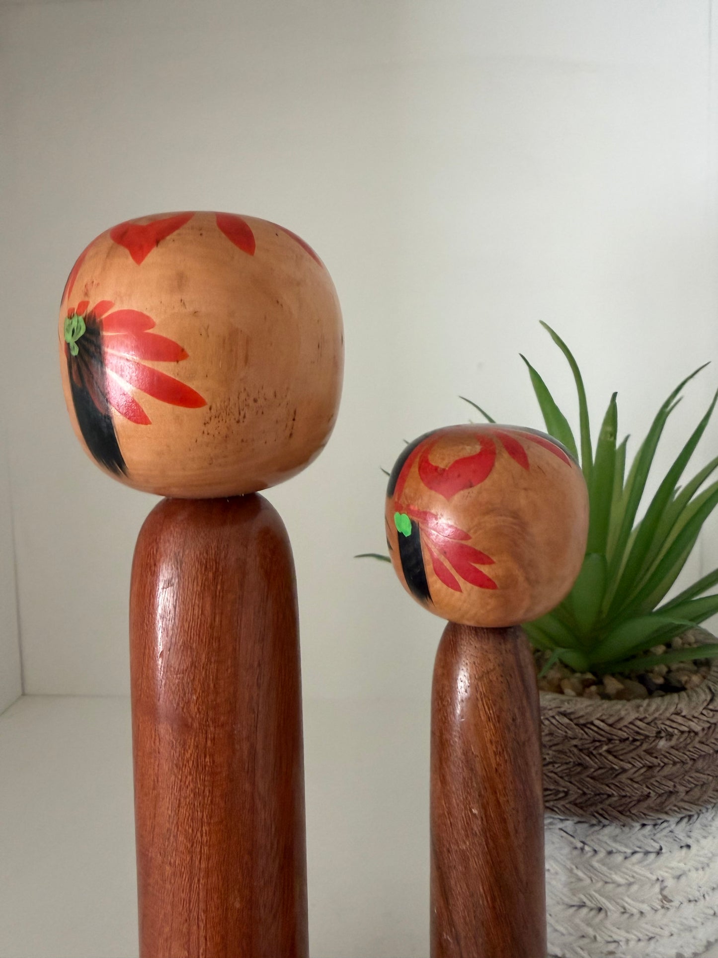 Set off two rare Vintage Creative Kokeshi by Hitokura Masamkido