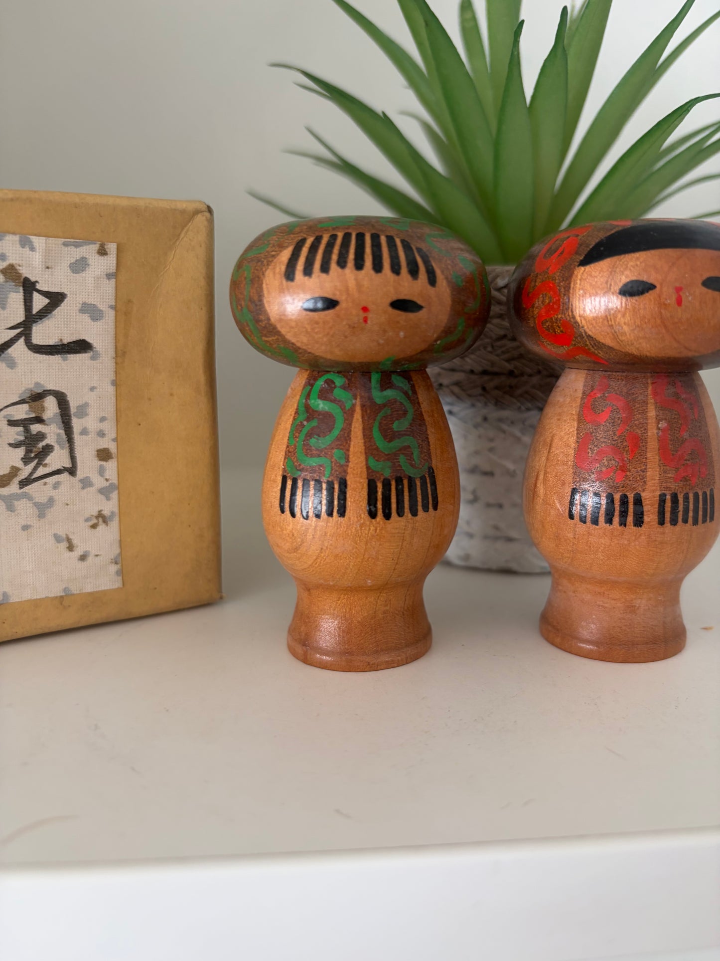 Vintage set Sosaku kokeshi by Kato Masami (1925-)