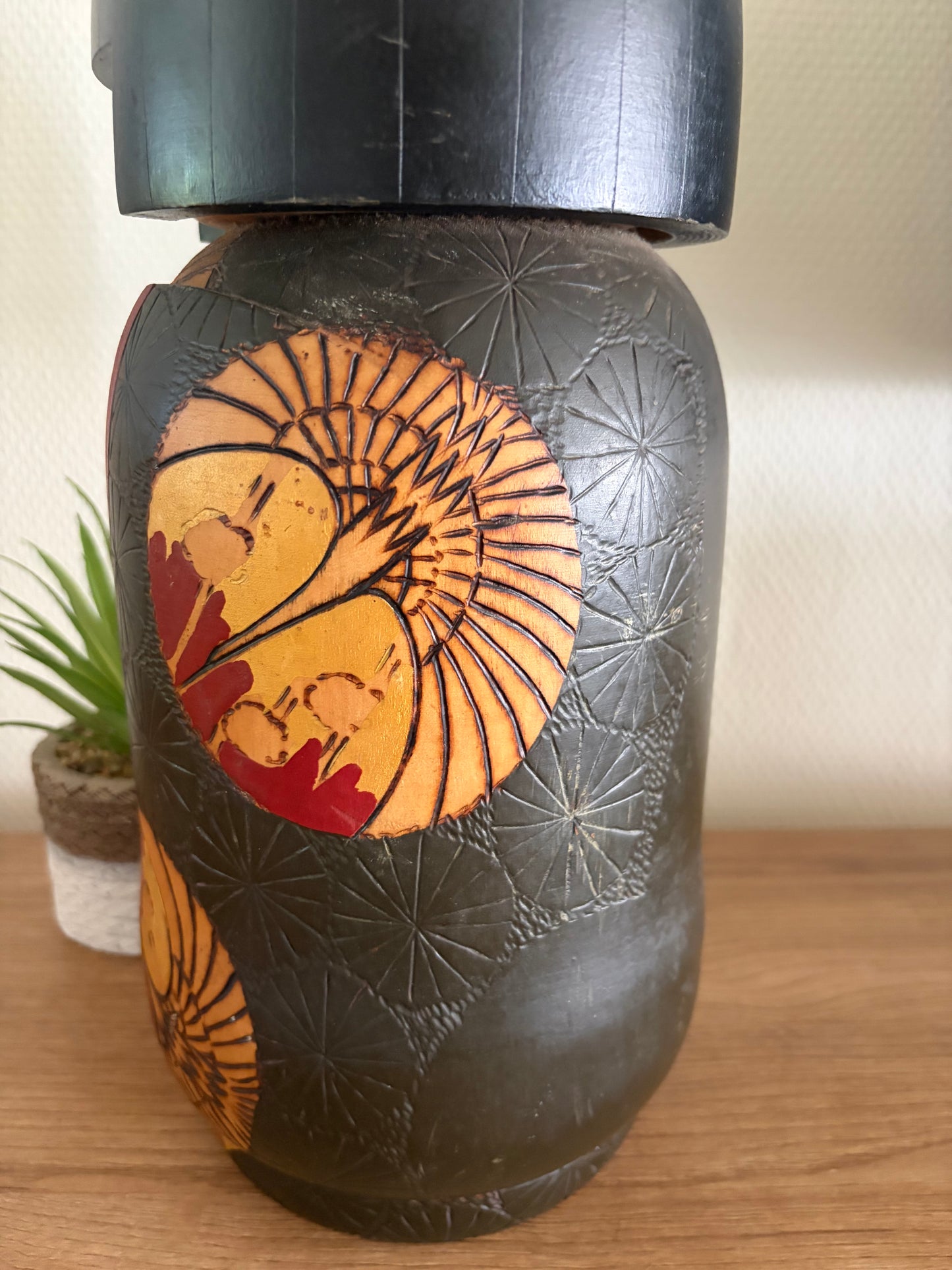 Rare vintage Gumma kokeshi by Inosuke Kobayashi (1931-)