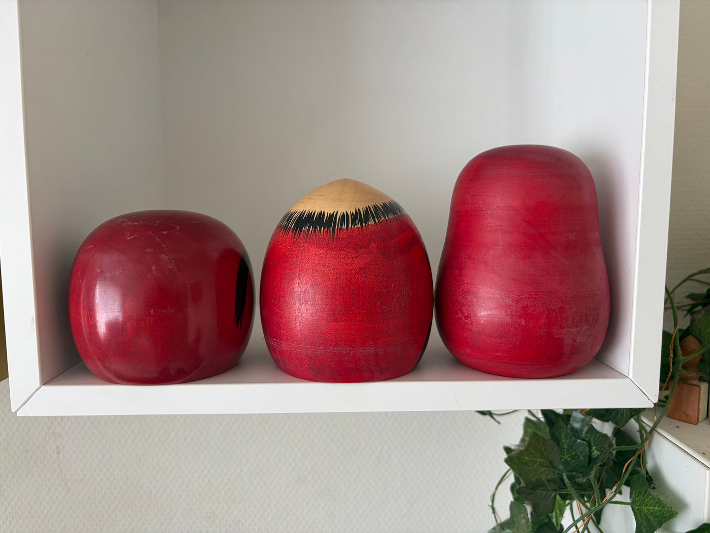 Complete first edition collection of 10 Daruma kokeshi by the Sony Family Club