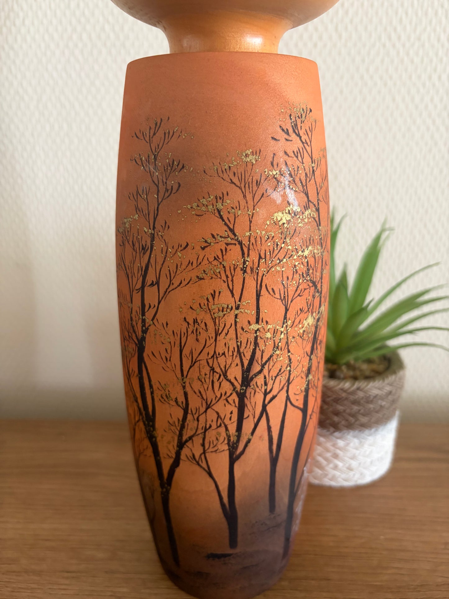 Exclusive vintage Sosaku kokeshi by Aoki Ryoka (1931-)