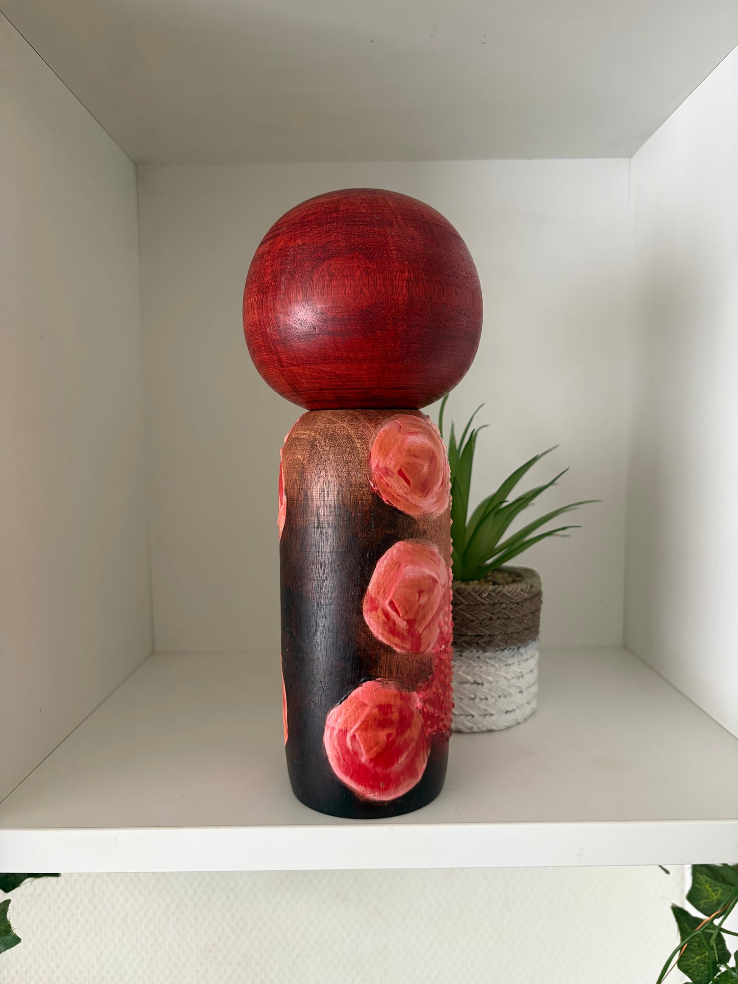 Vintage Sosaku Kokeshi entitled “Kanako - Flower Girl” by Watanabe Masao (1917-2007)