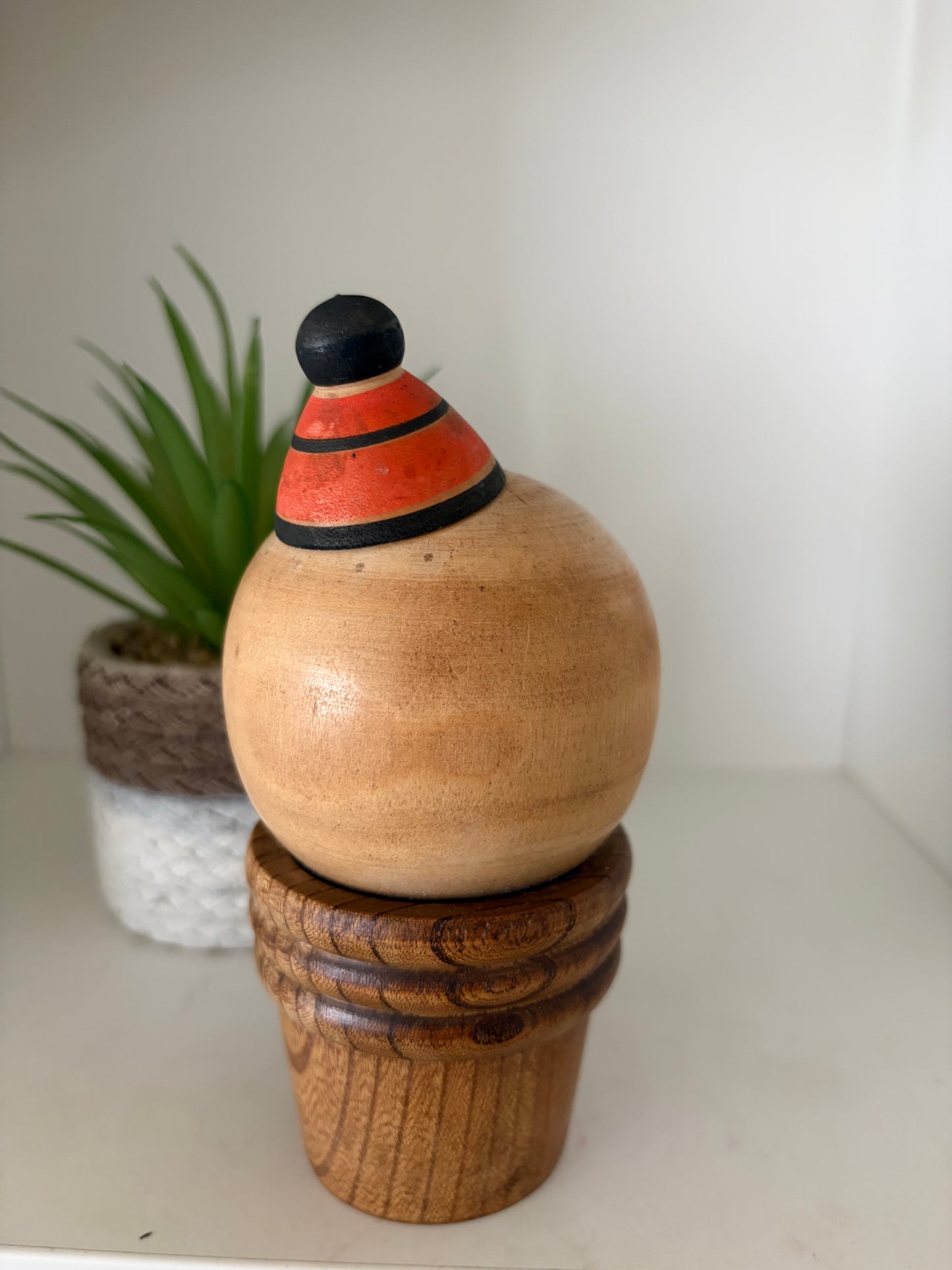 Rare Vintage Creative Kokeshi by renowned artisan Ikuyoshi Yokozuka