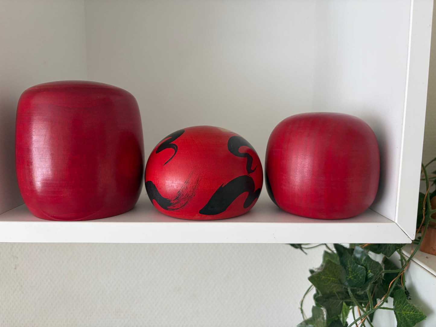 Complete first edition collection of 10 Daruma kokeshi by the Sony Family Club