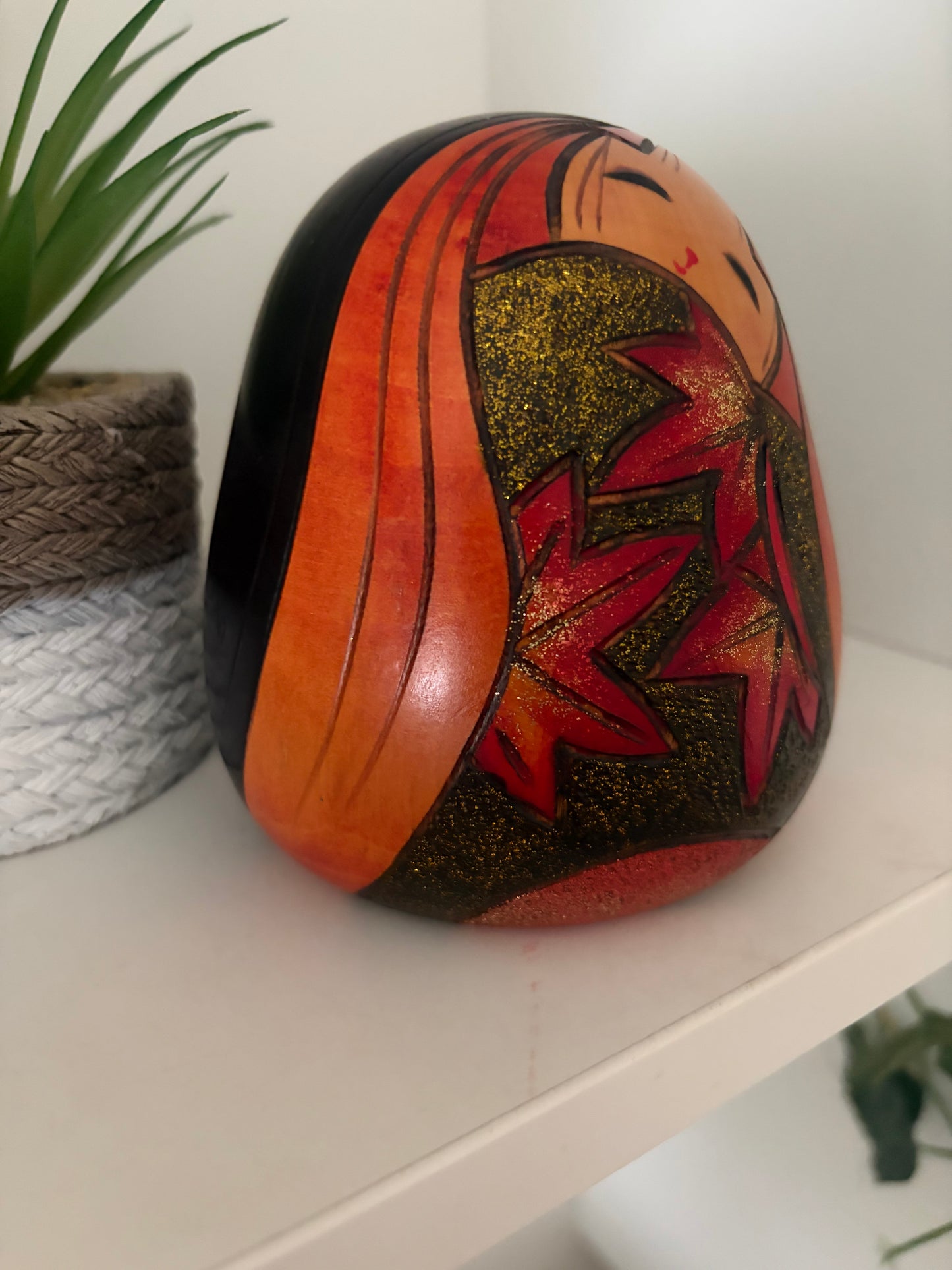 Beautiful vintage creative Kokeshi by Toshio Sekiguchi (1947-)