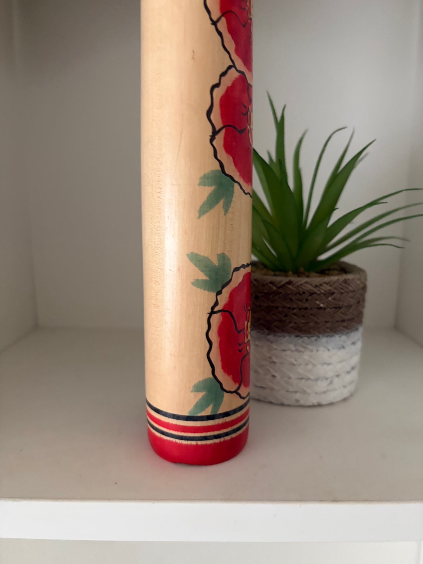Vintage traditional Nakanosawa “Takobozu” Kokeshi doll by Koji Seya