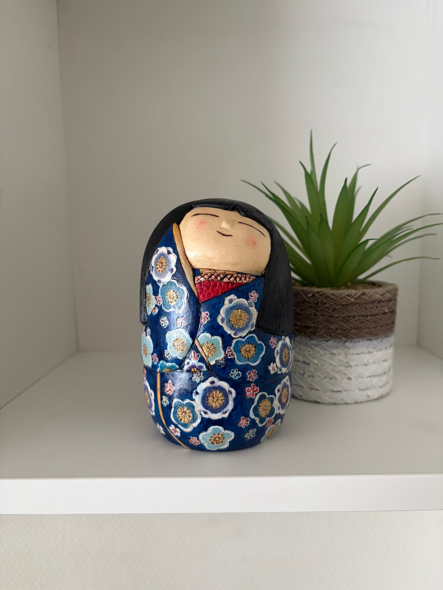 One off a kind kokeshi by Megumi Nozawa