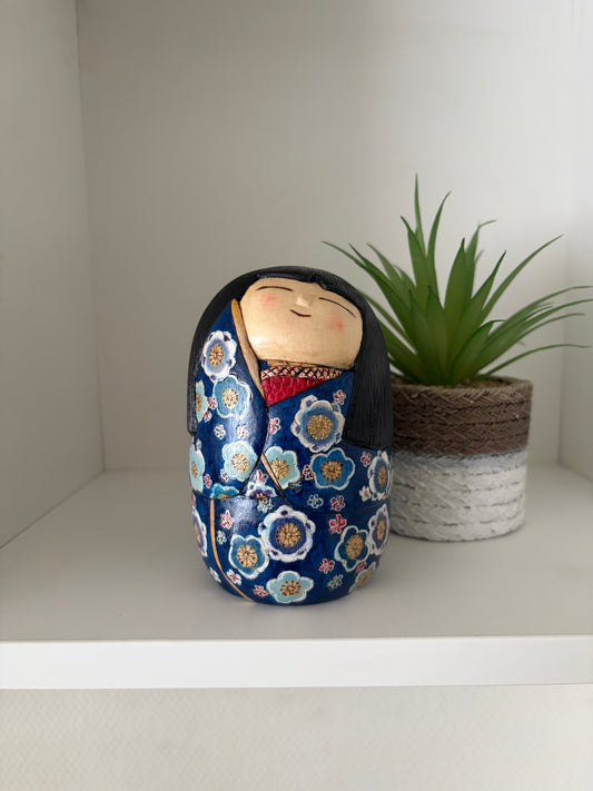 One of a kind kokeshi by Megumi Nozawa