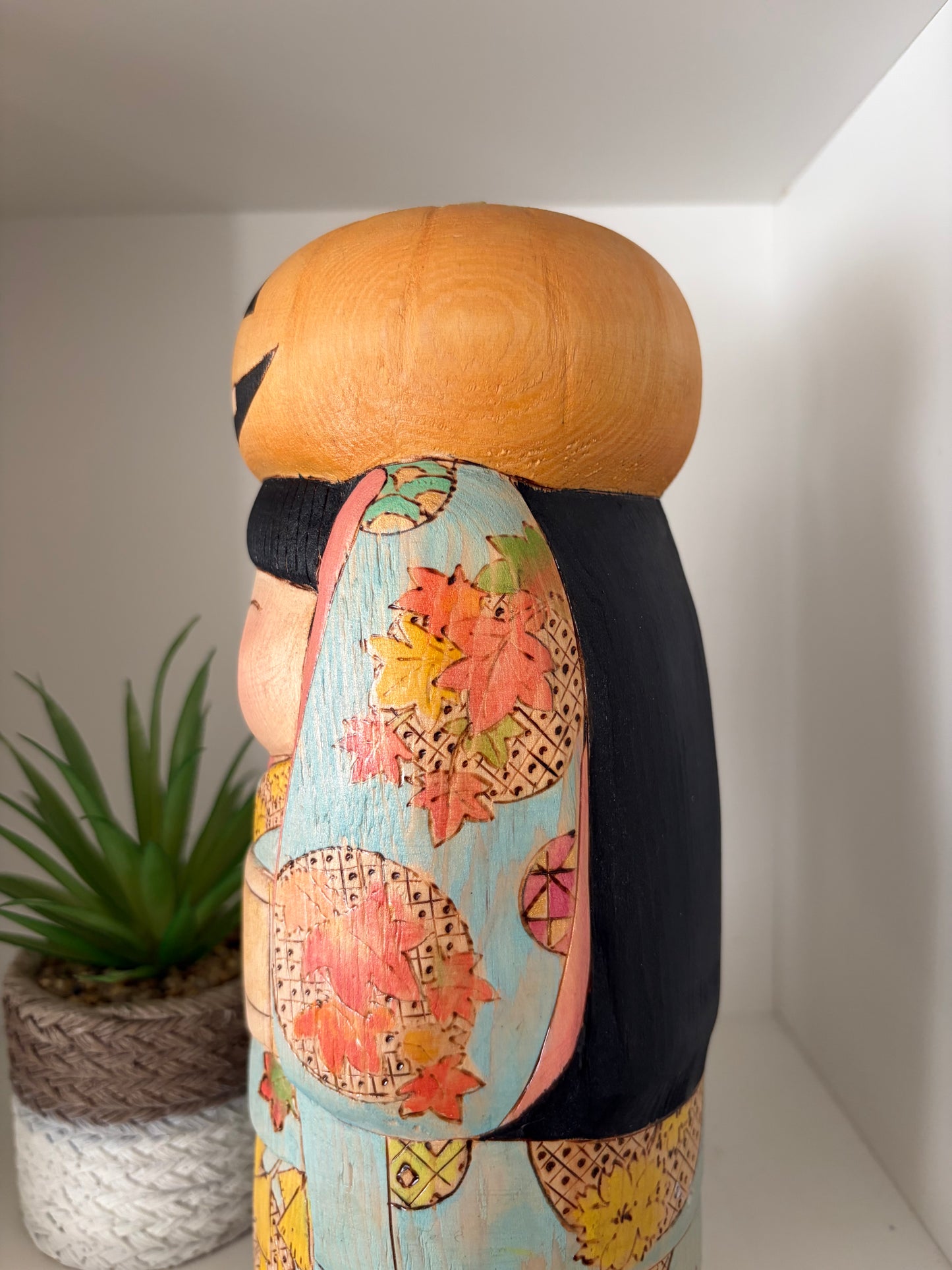 Modern Sosaku kokeshi by Yuko Yamazaki is part of her Halloween Series - With box