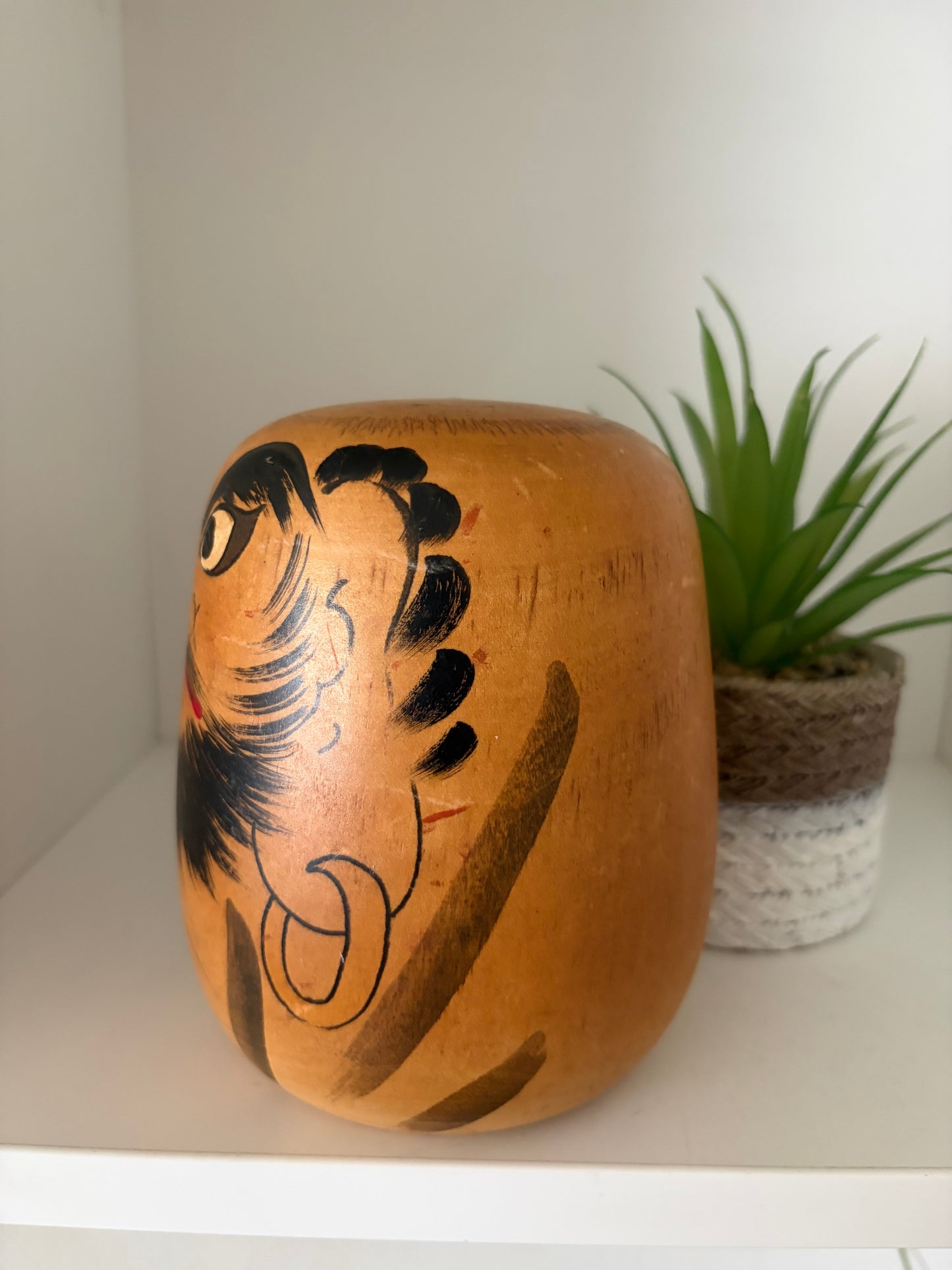 Rare vintage Daruma kokeshi by Kazuo Takamizawa (1927-)