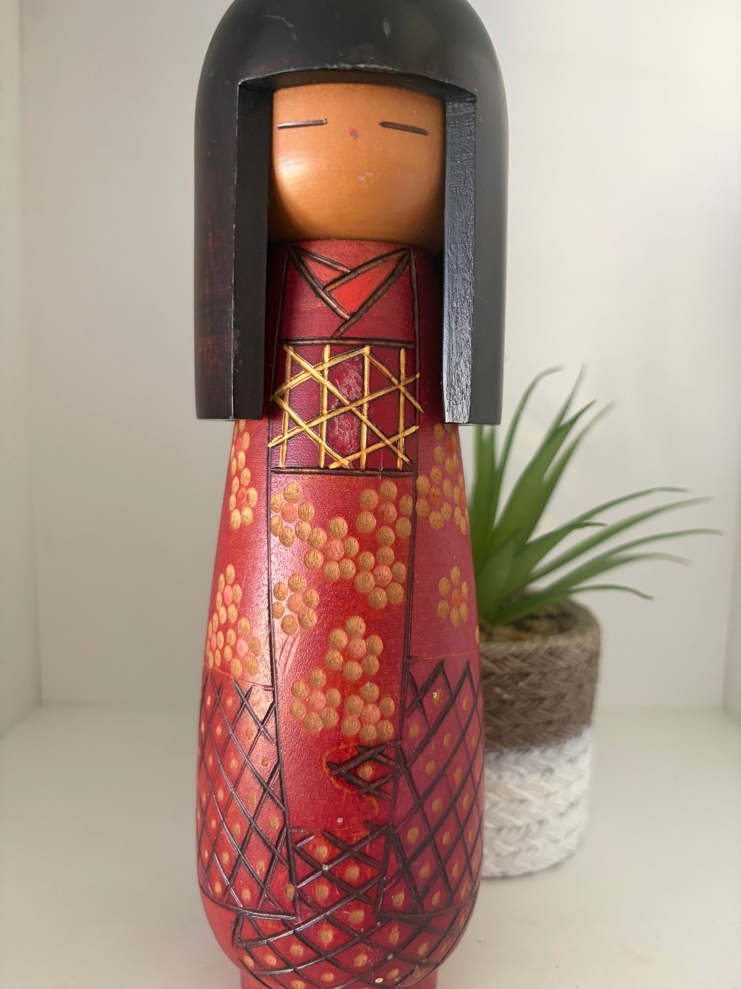 Vintage Gumma kokeshi by Kazuo Takamizawa (1927-)