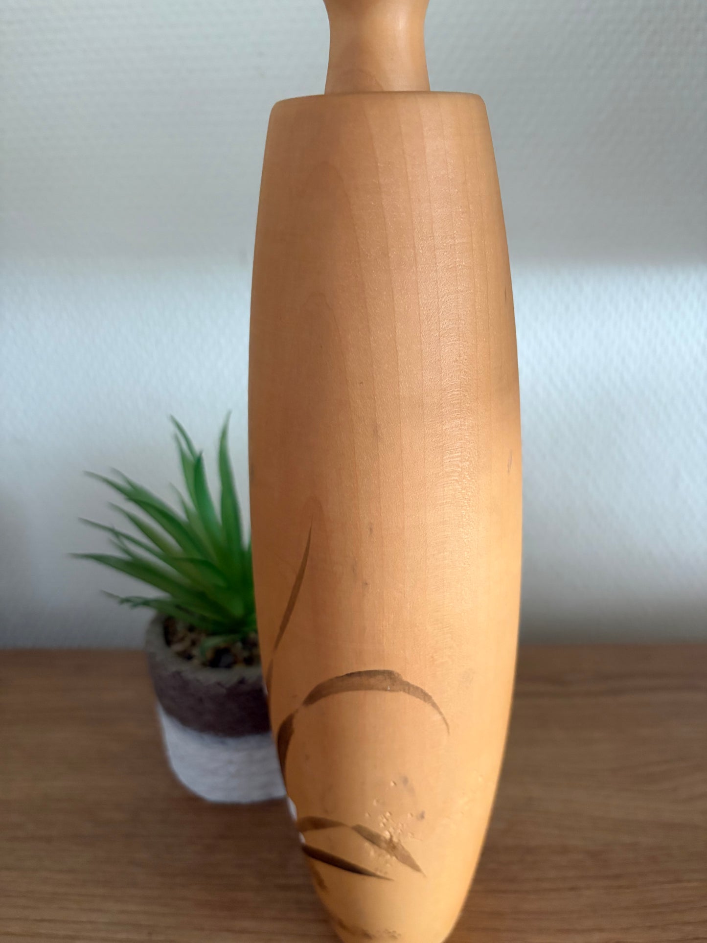 Exclusive vintage Sosaku kokeshi by Aoki Ryoka (1931-)