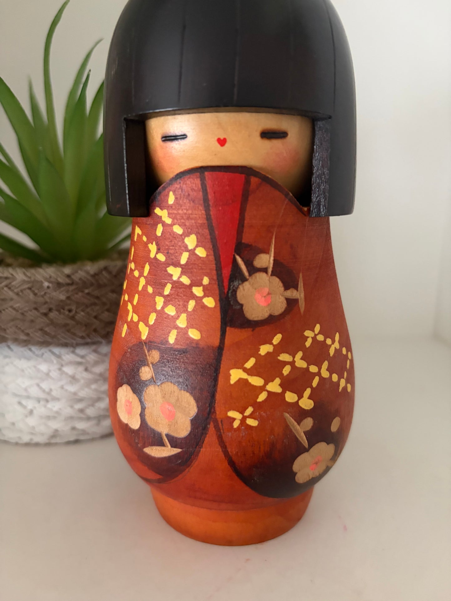 Vintage Gumma Kokeshi By Kazuo Takamizawa (1927-)