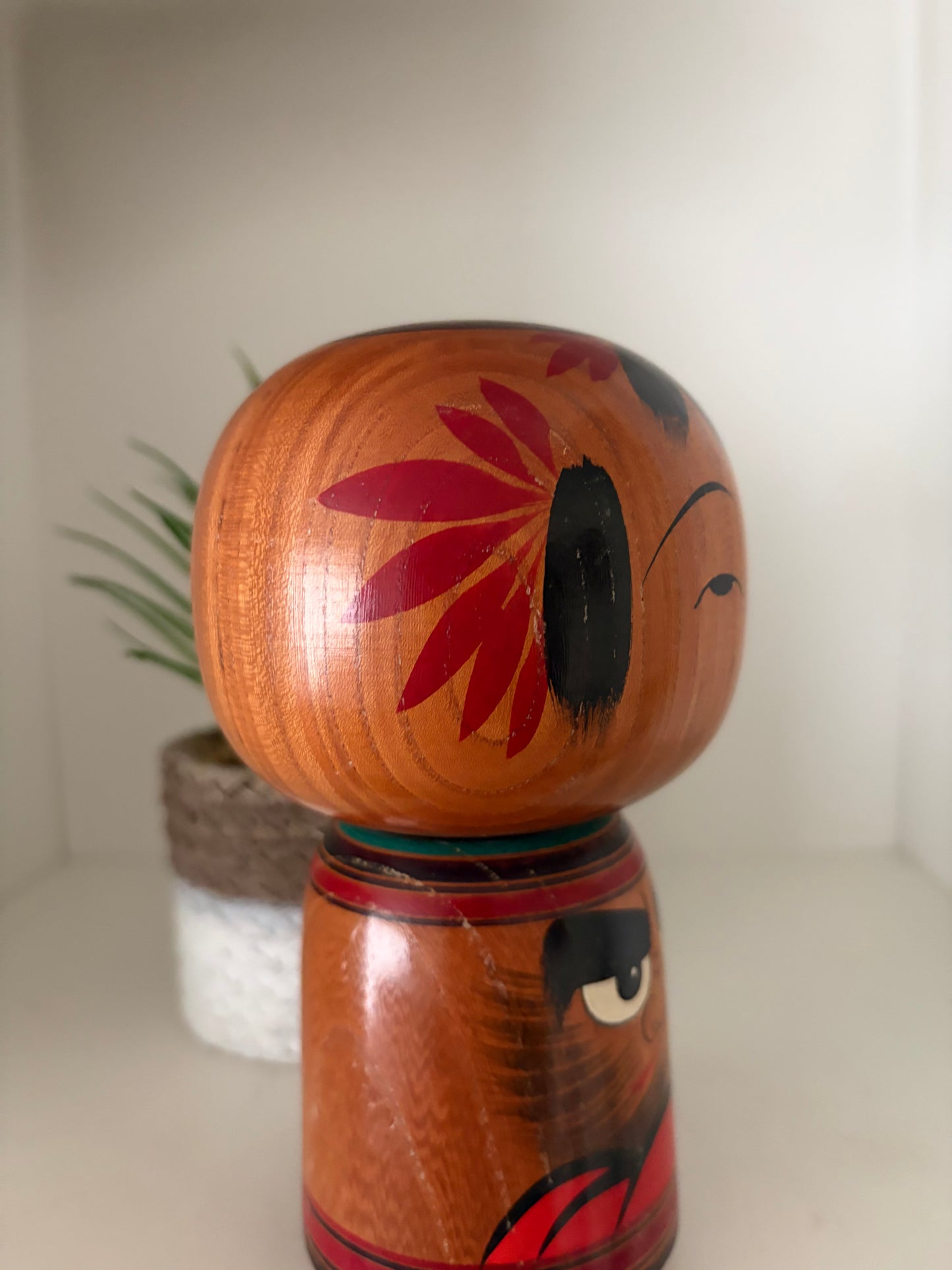 Vintage traditional kokeshi with Daruma