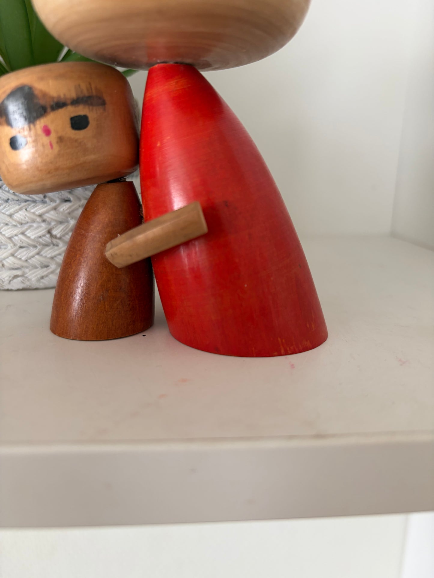 Exclusive Rare Vintage Creative Kokeshi by renowned artisan Ikuyoshi Yokozuka - Mother and child