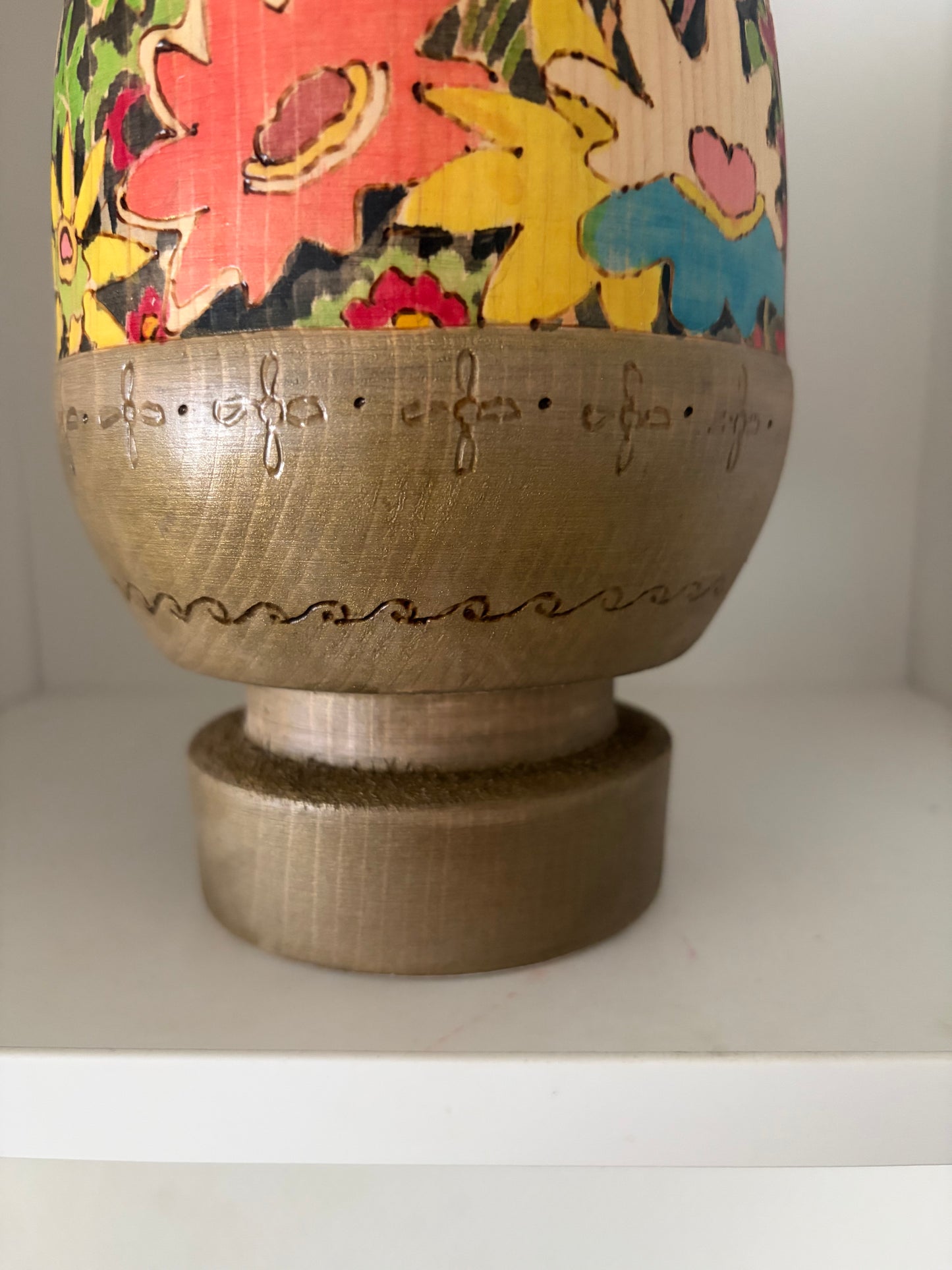 Modern Sosaku kokeshi by Yuko Yamazaki is part of her Easter Series - With box