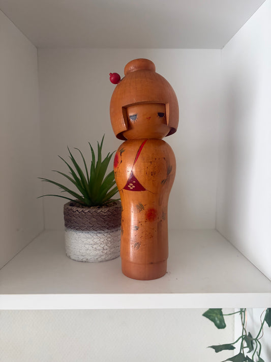 Vintage Sosaku kokeshi by Kishi Sadao (1932-1998)