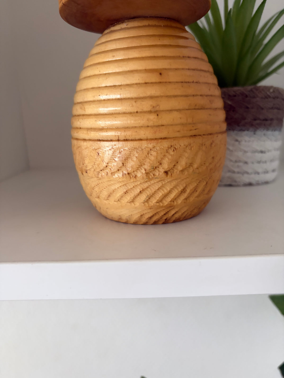 Rare vintage Sosaku kokeshi by Takeda Masashi (1930-2015) - Mother and child