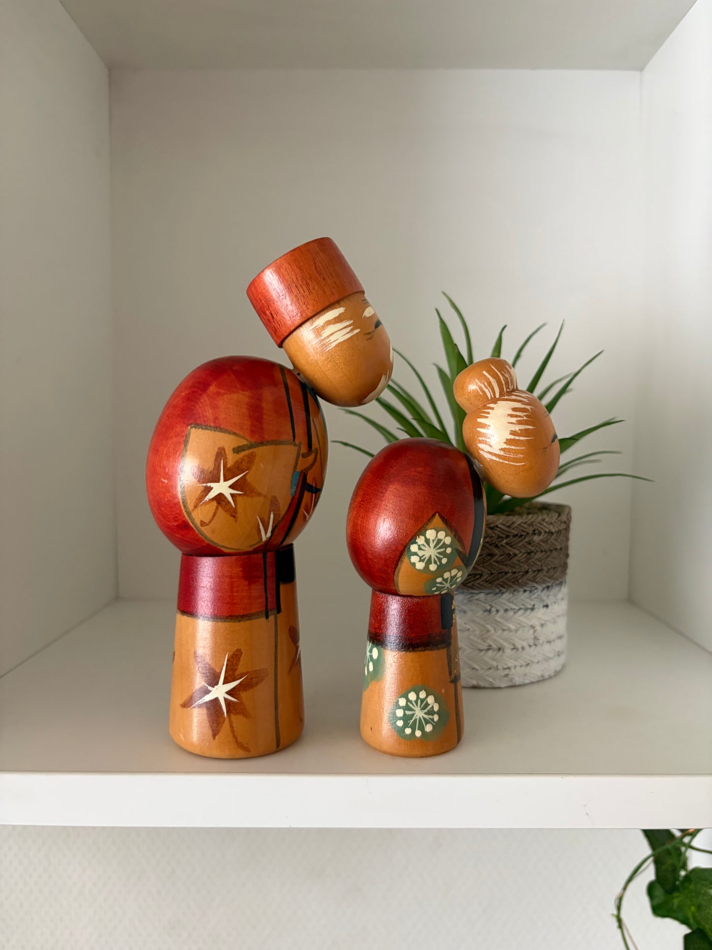Vintage set creative kokeshi by Hajime Miyashita (1940-)