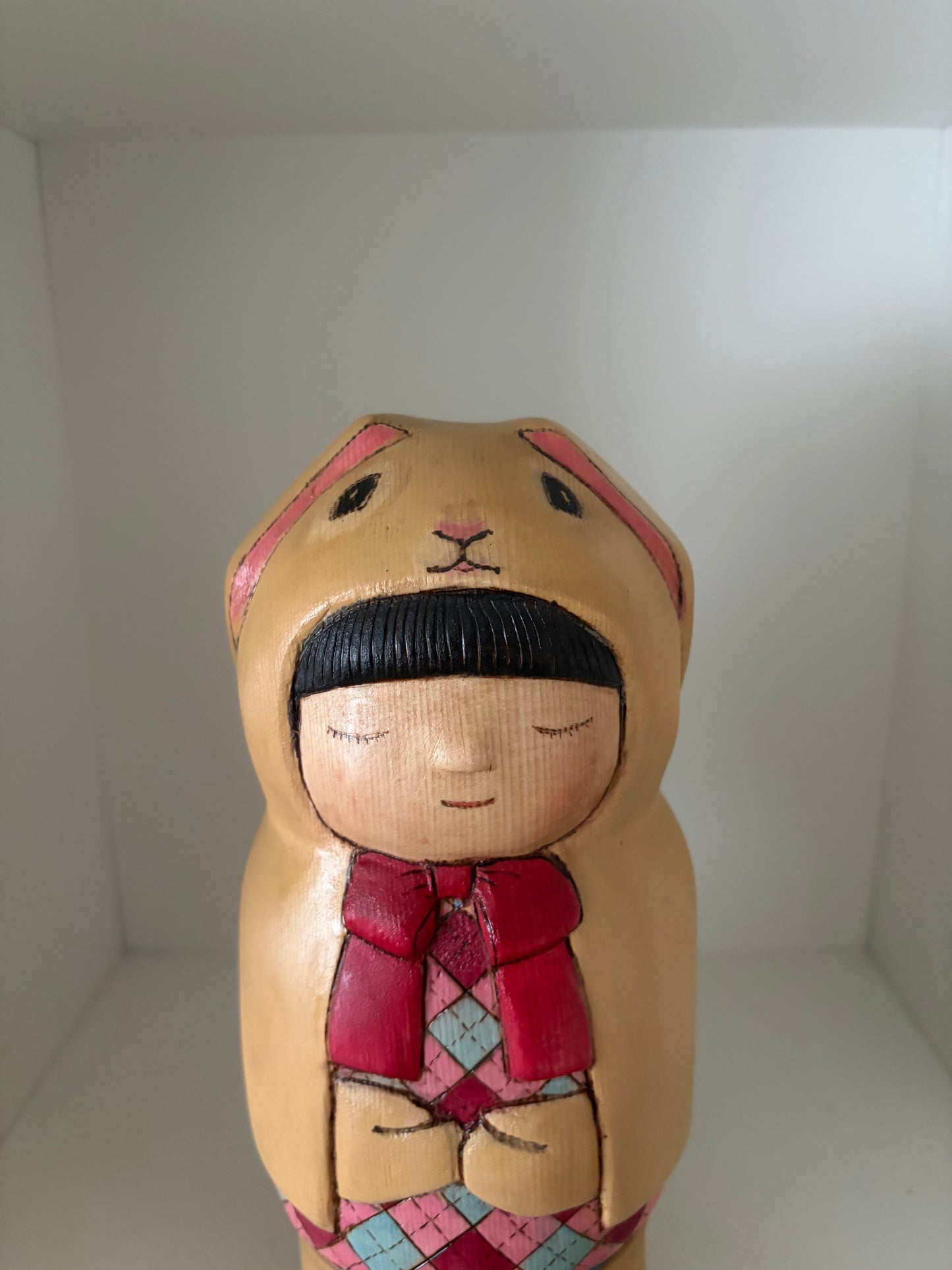 Modern Sosaku kokeshi by Yuko Yamazaki is part of her Easter Series - With box