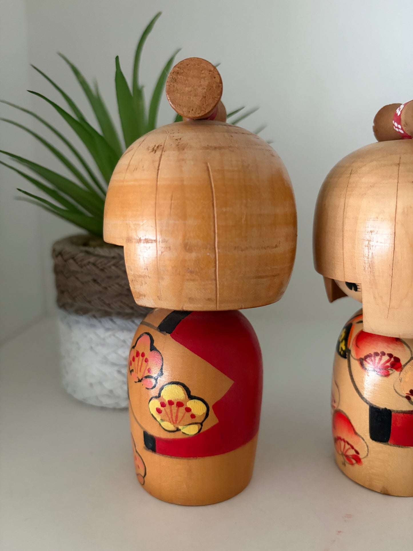 Lovely set of two vintage Sosaku kokeshi