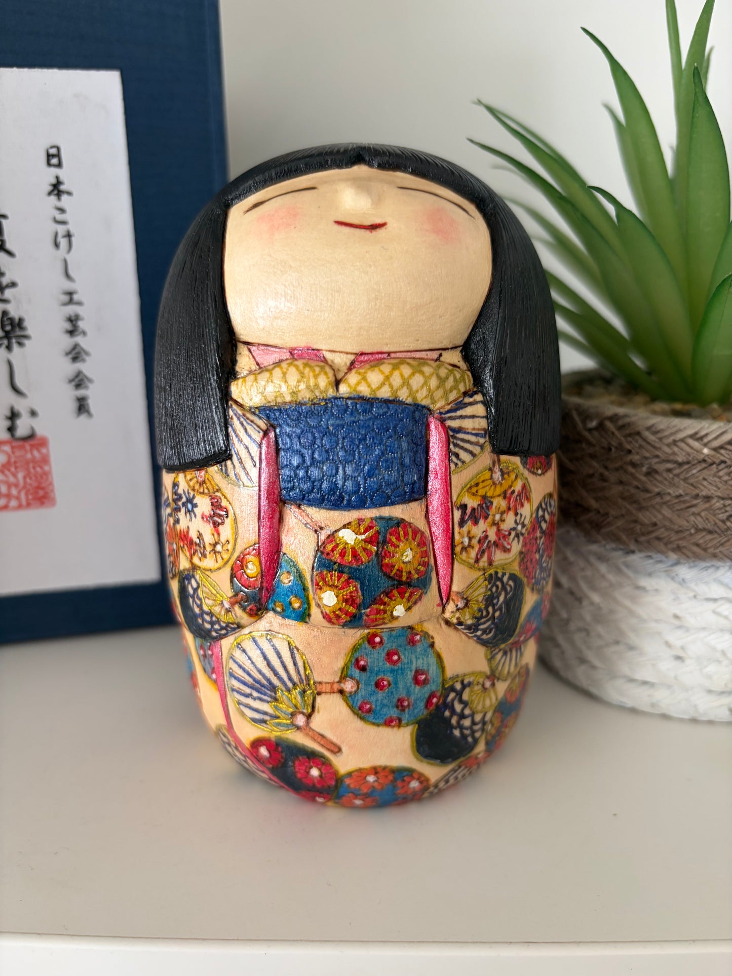 One off a kind Sosaku kokeshi by Megumi Nozawa