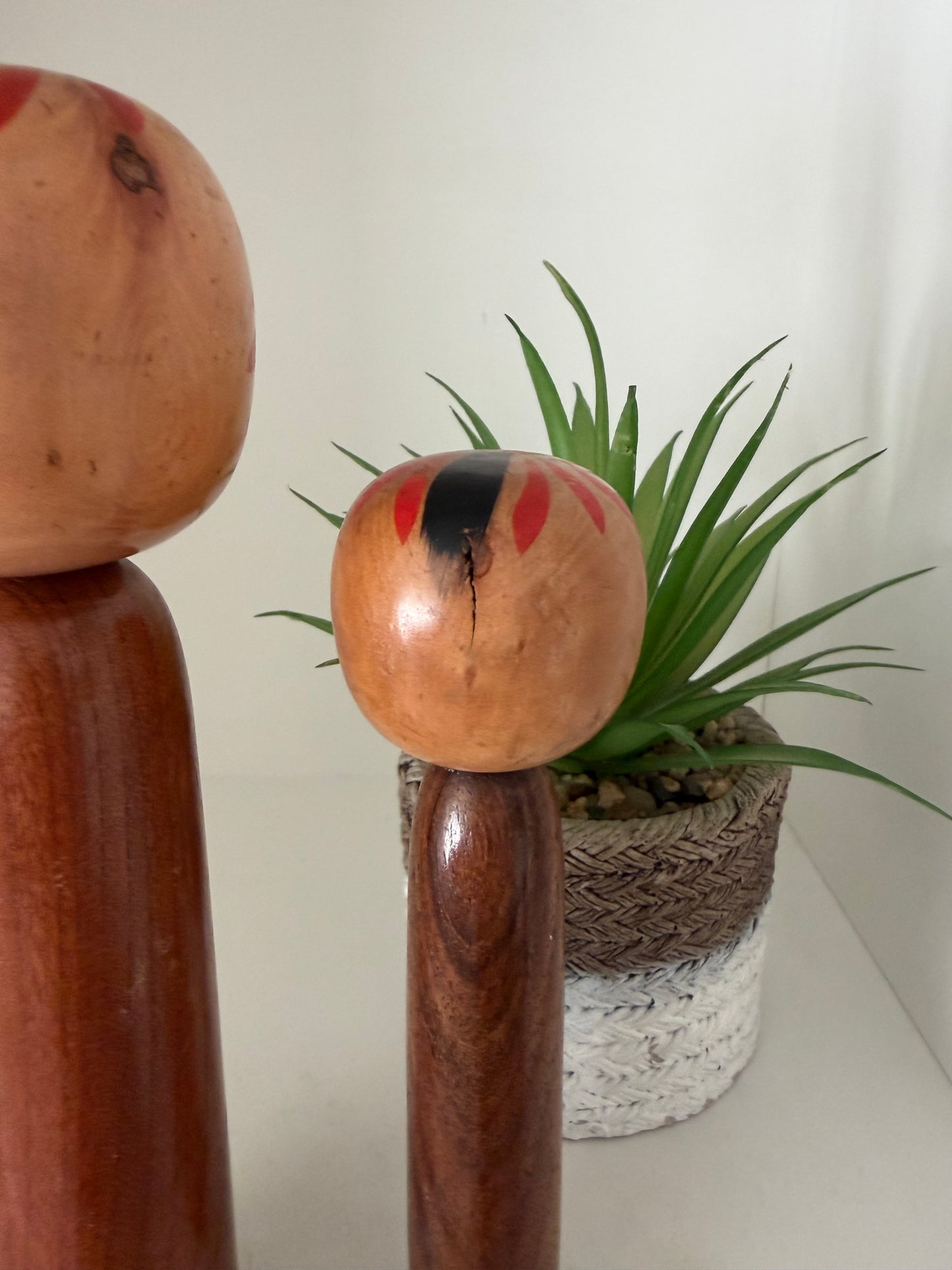 Set off two rare Vintage Creative Kokeshi by Hitokura Masamkido