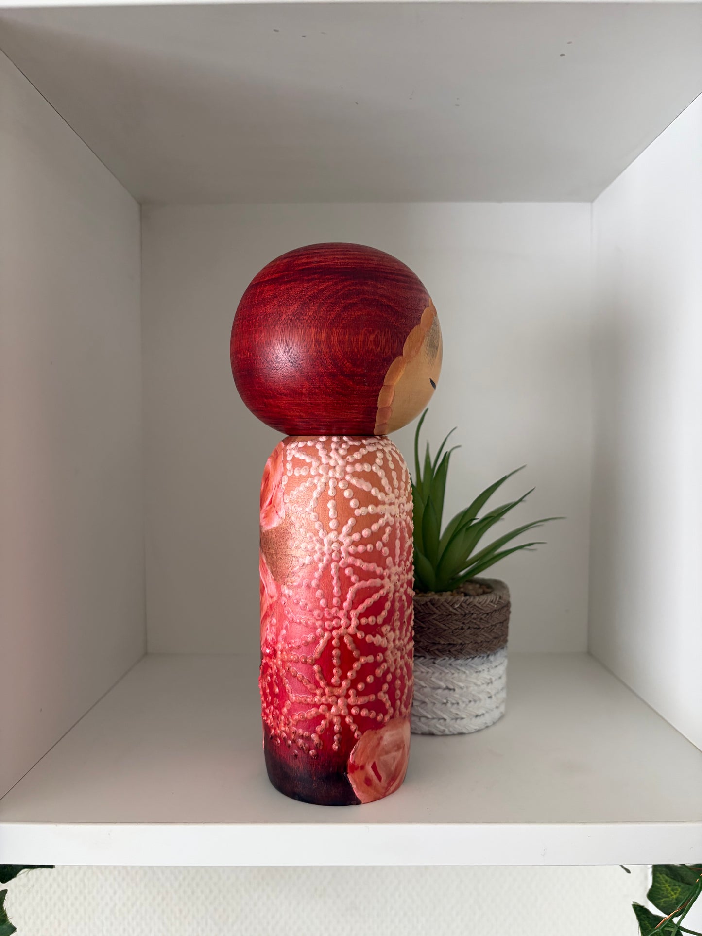 Vintage Sosaku Kokeshi entitled “Kanako - Flower Girl” by Watanabe Masao (1917-2007)