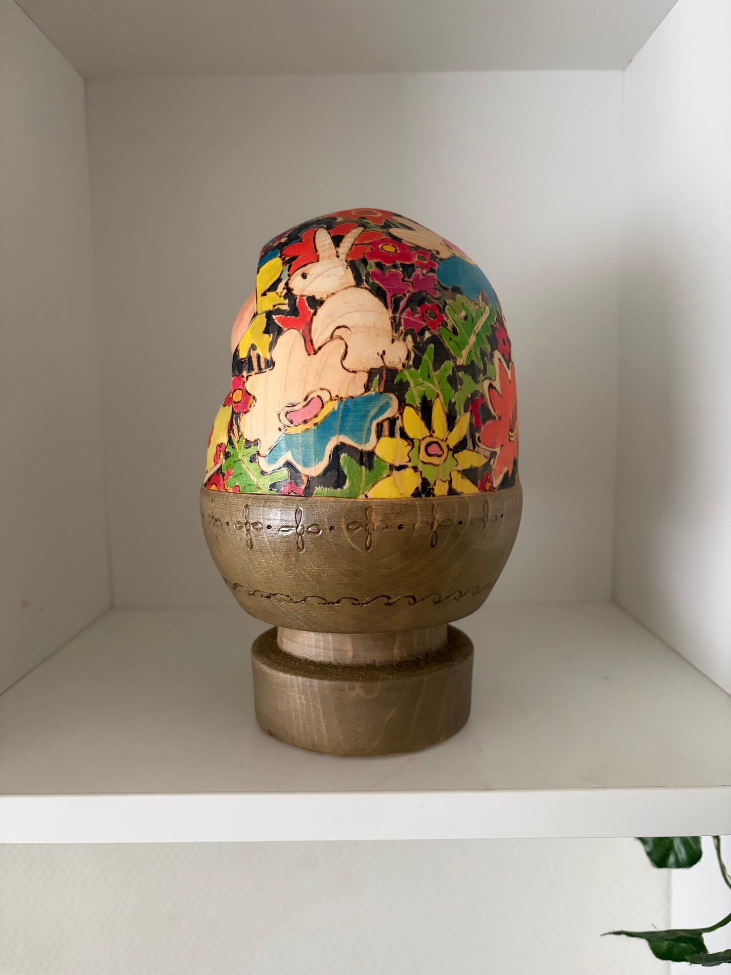 Modern Sosaku kokeshi by Yuko Yamazaki is part of her Easter Series - With box
