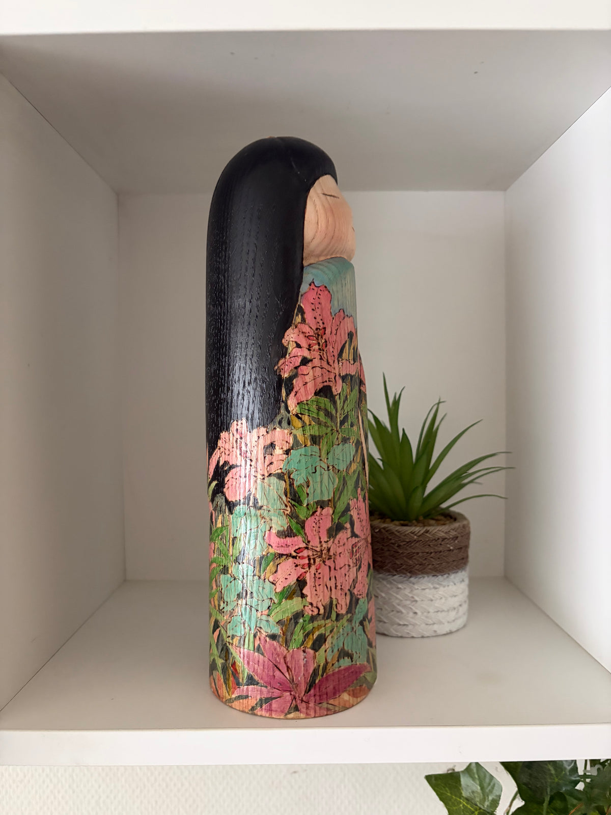Exclusive one of a kind kokeshi by Yuko Yamazaki