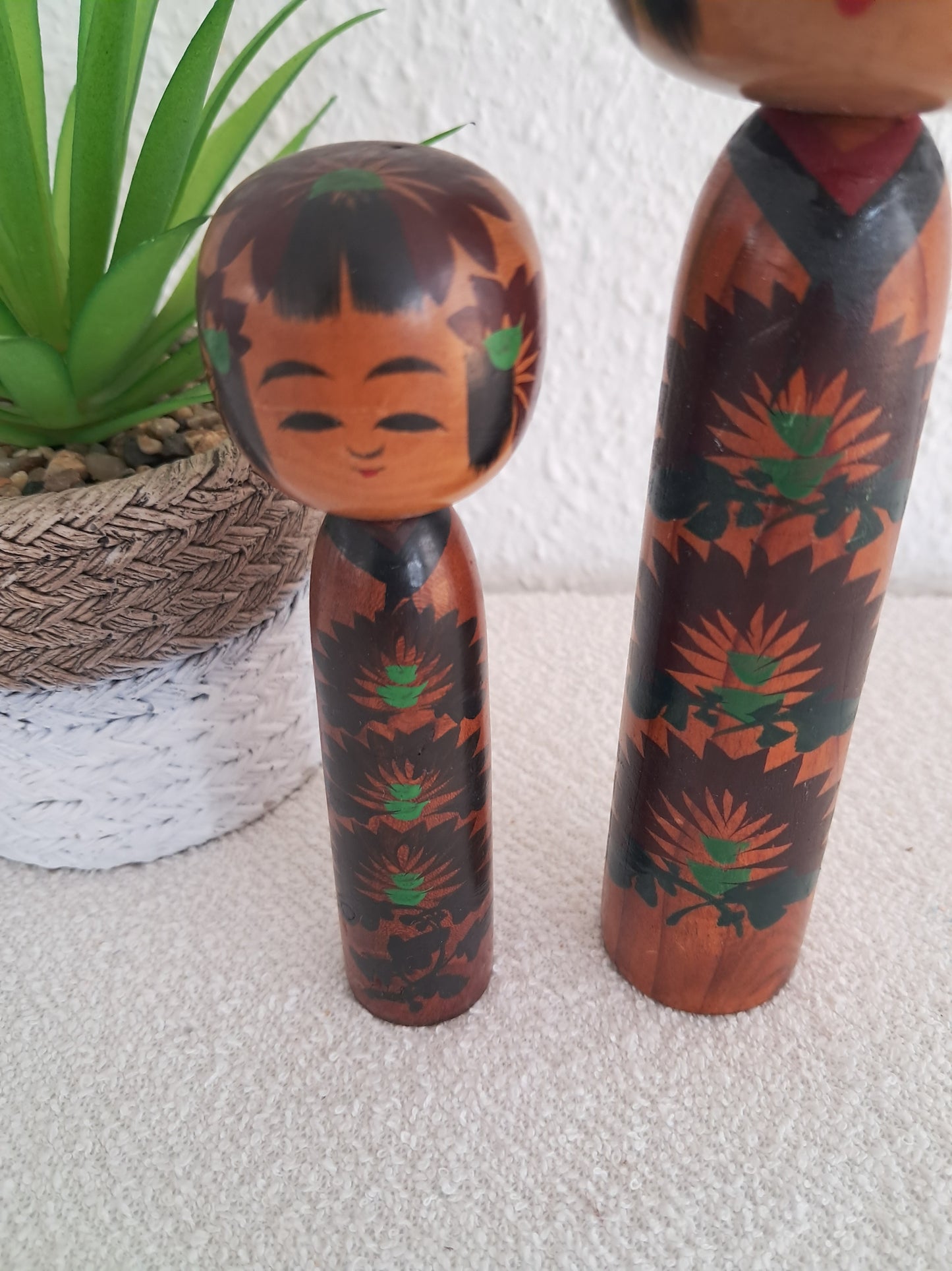 Set off two Rare Vintage Creative Kokeshi by Hitokura Masamkido