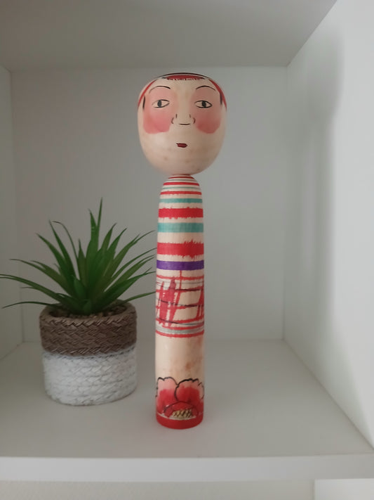 Vintage Traditional Nakanosawa kokeshi by Arakawa Yoichi
