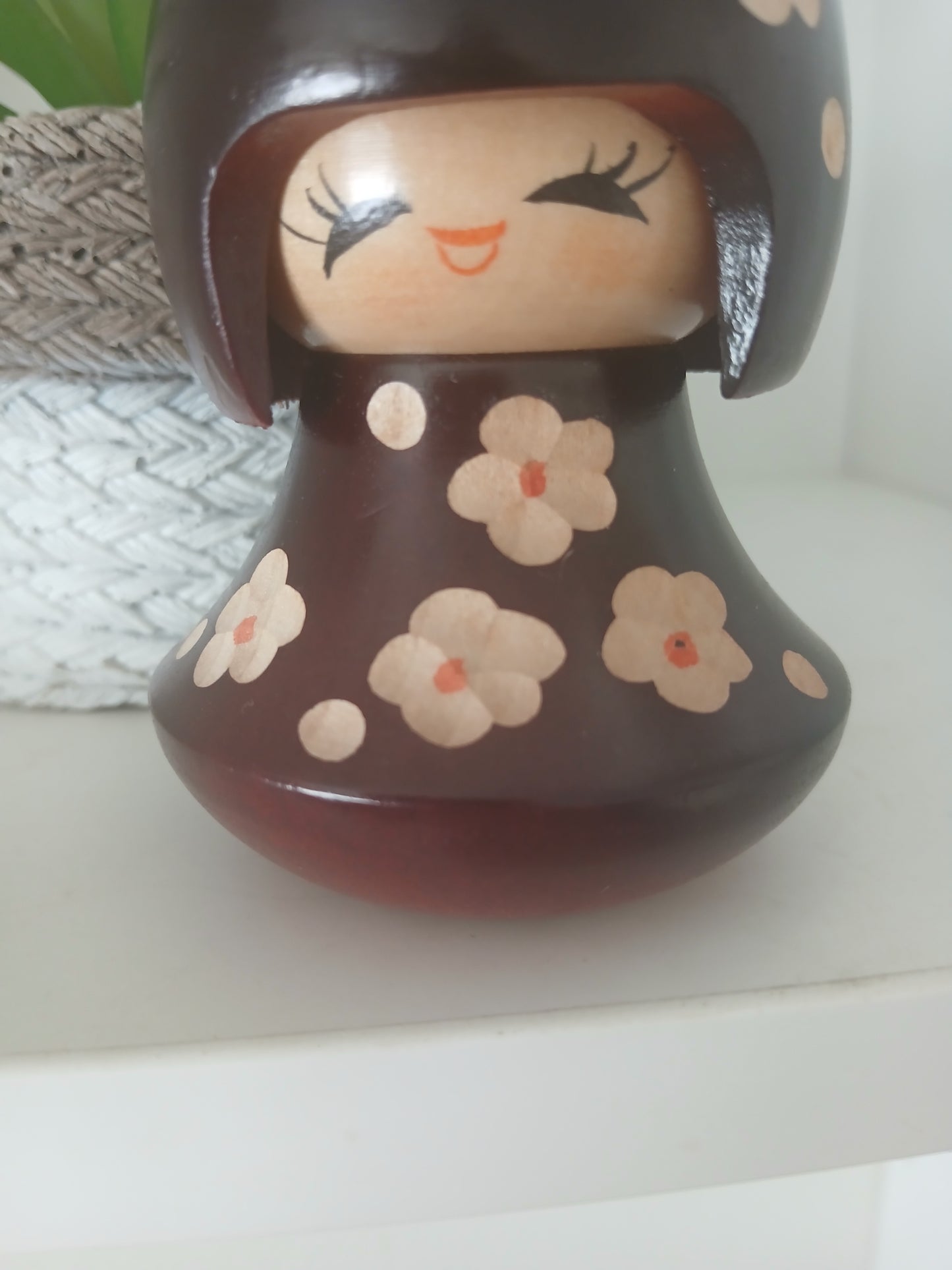 Rare Vintage creative kokeshi by Aoki Ryoka (1931-)