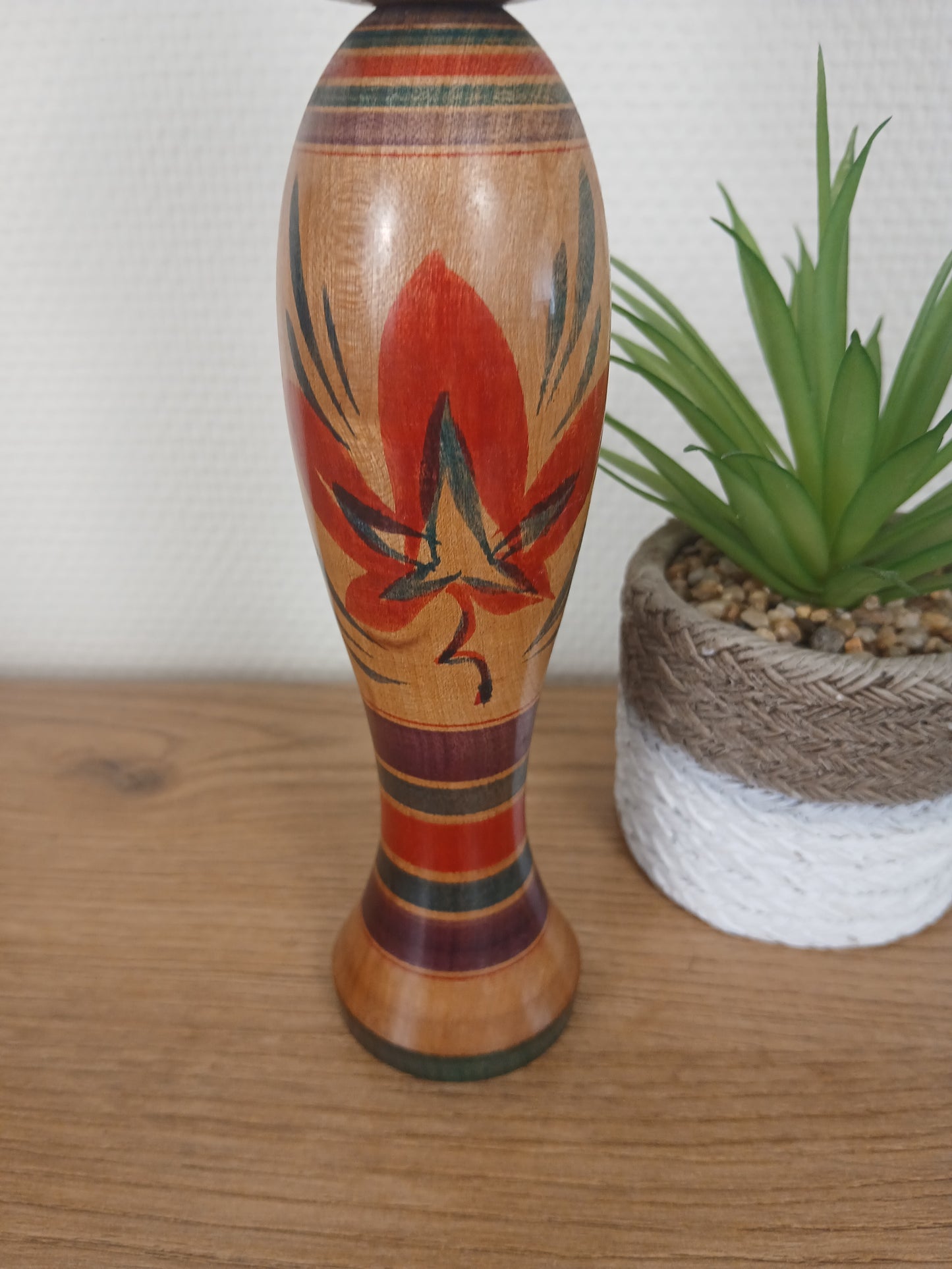 Vintage traditional Togatta kokeshi by Eitaro Sato (1939-)