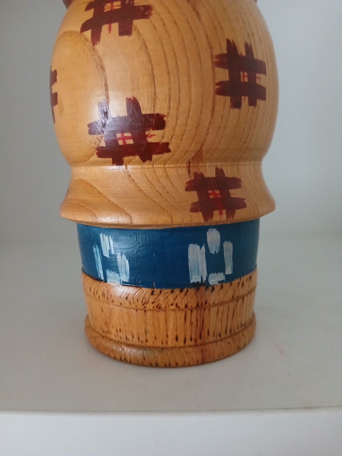 Rare Vintage Sosaku Kokeshi by Aoki Ryoka (1931-) 