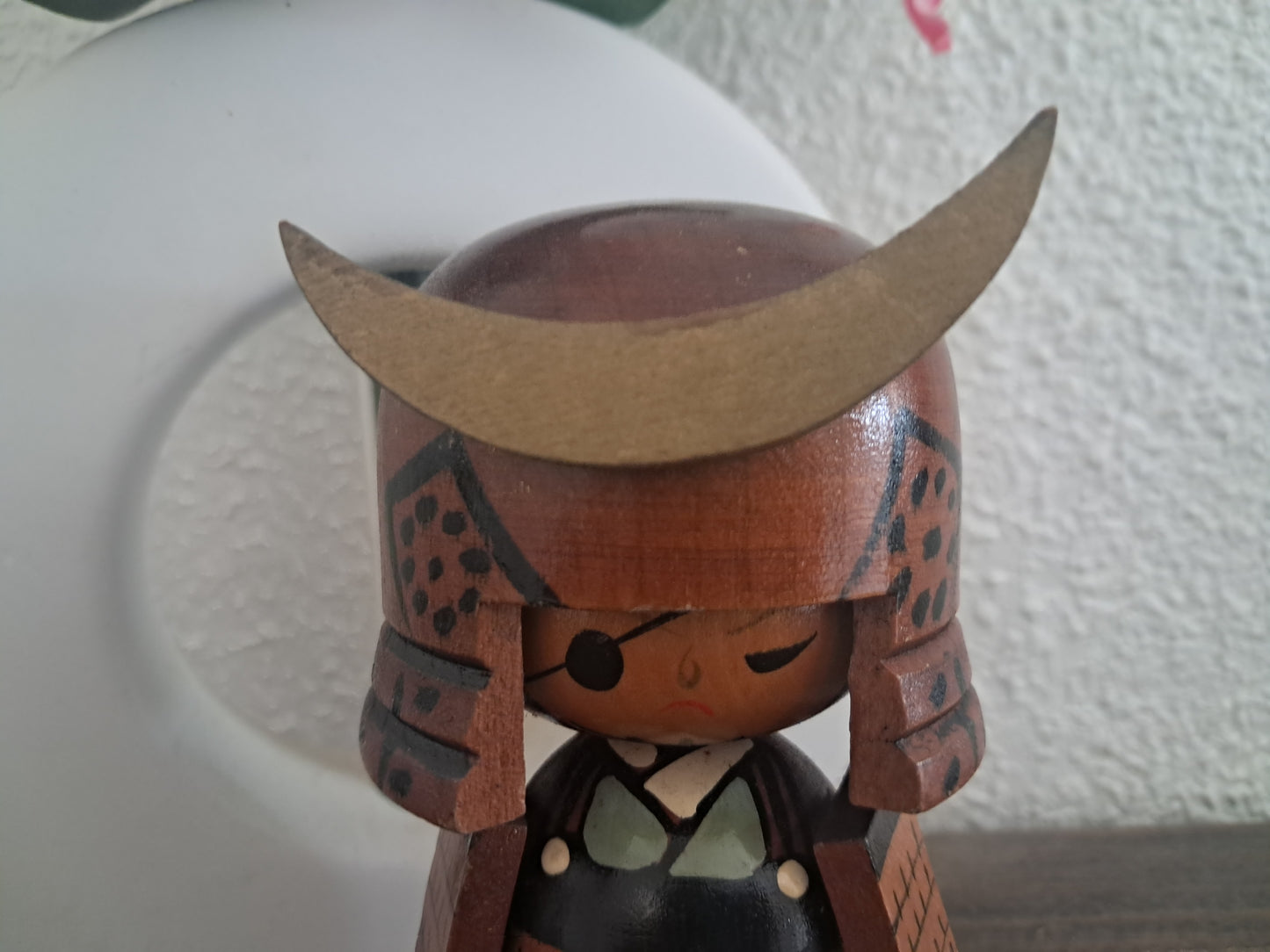 Vintage cute samurai kokeshi