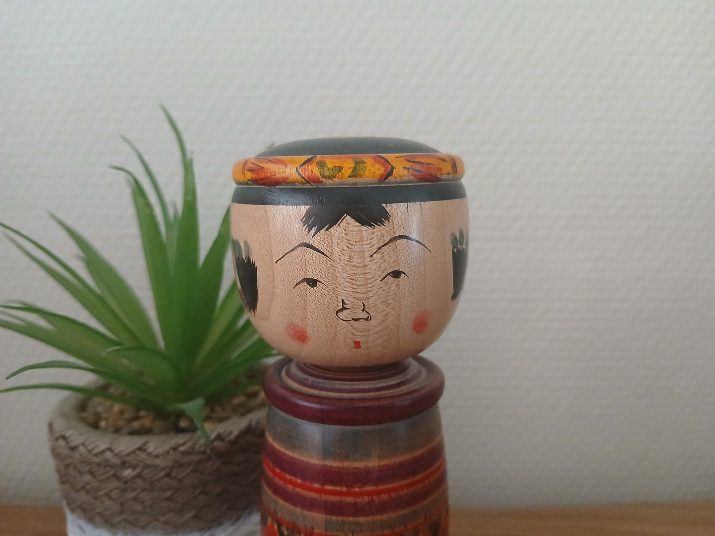 Vintage traditional Yajiro Kokeshi doll by Seikou Sato