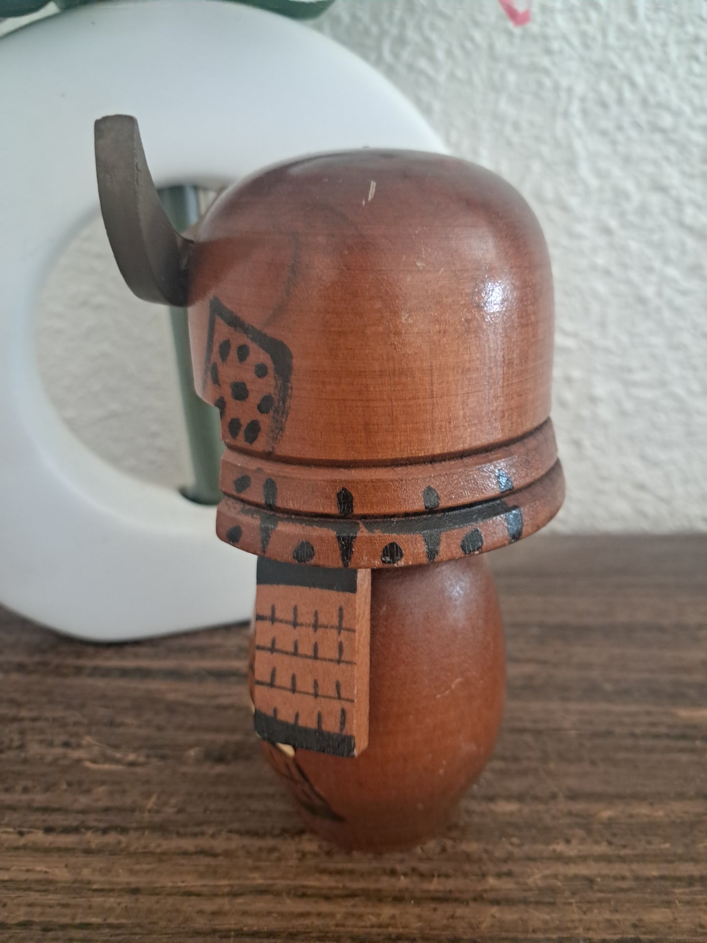 Vintage cute samurai kokeshi