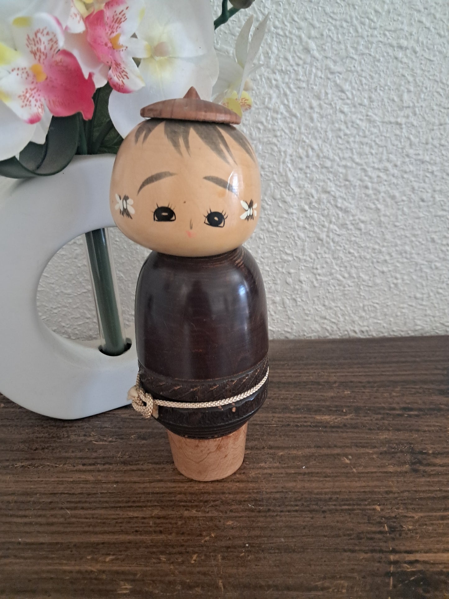 Rare vintage creative kokeshi made by Takahashi Tatsuro