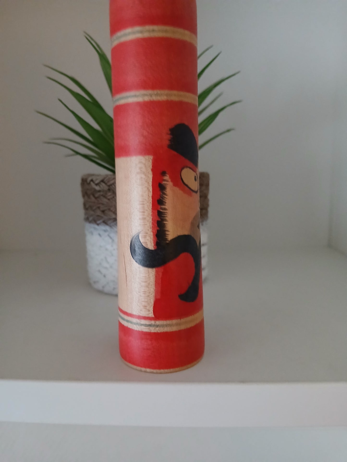 Vintage traditional Tsugaru kokeshi with Daruma