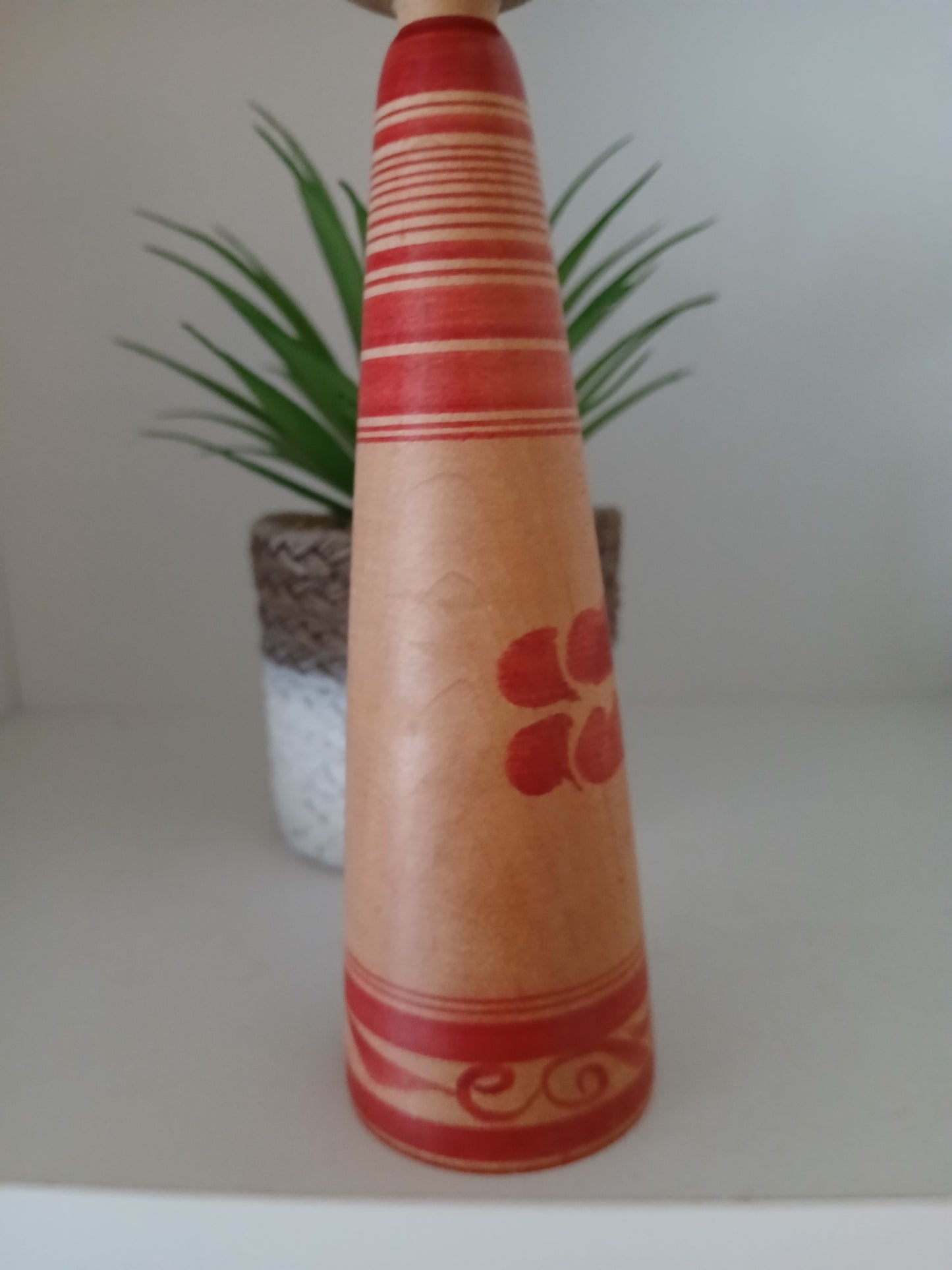 Vintage traditional Tsugaru kokeshi by Sato Nobu